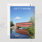 ゲチスバーグペンシルバニアカバーブリッジトラベル ポストカード (正面/裏面)