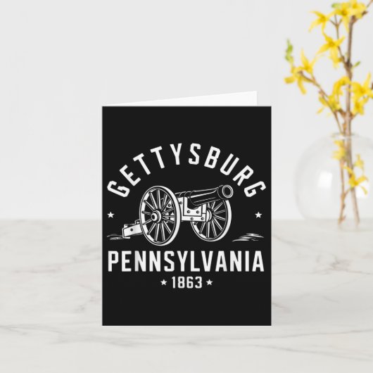 ゲチスバーグペンシルバニア1863戦場の戦争の市民 カード (黄色い花)