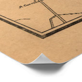 ゲチスバーグヴィンテージの地図（1863年） 4 ポスター (角)