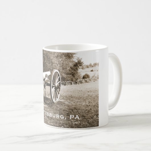 ゲチスバーグ戦場の大砲 コーヒーマグカップ (正面右)
