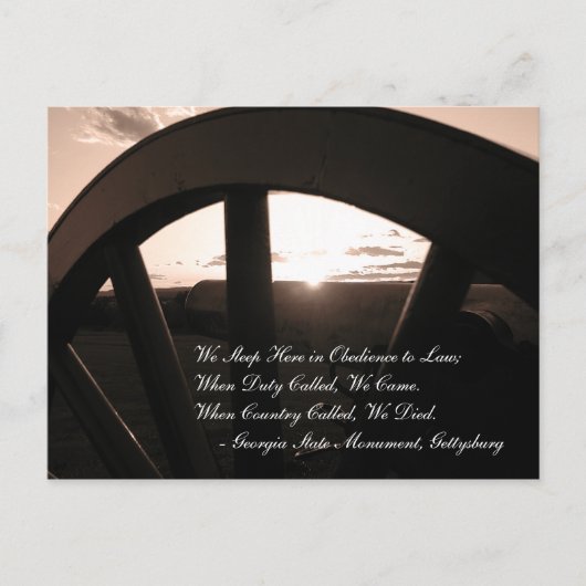 ゲチスバーグ日没はがき ポストカード (正面)