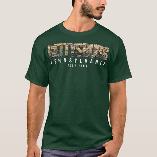ゲチスバーグ歴史地図 Tシャツ (正面)
