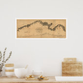 ゲチスバーグ鉄道地図1839 ポスター (キッチン)