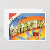 ゲチスバーグ,ペンシルバニアヴィンテージビッグレター ポストカード (正面/裏面)