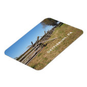 ゲチスバーグPAの木製フェンス マグネット (左側)