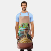 ゲッおもしろいコ食べスパゲティ エプロン (着用した状態)