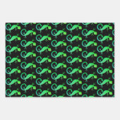 ゲッカラフルコリザードオンブラック ラッピングペーパーシート (正面2)