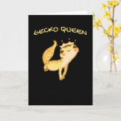 ゲッコクイーンゲッコイグアナシャメレオンリザード カード (黄色い花)