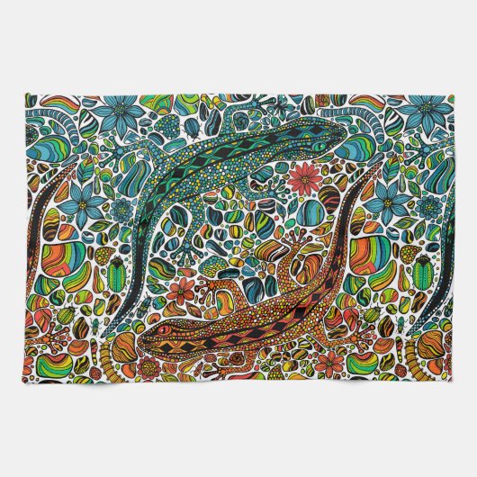 ゲッコスを見つける キッチンタオル (横)