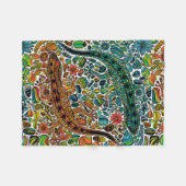 ゲッコスを見つける フリースブランケット (正面(横))