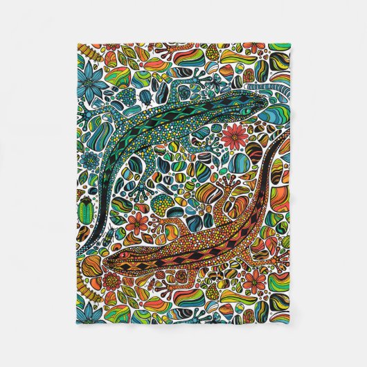 ゲッコスを見つける フリースブランケット (正面)