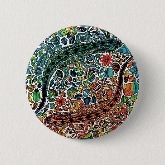 ゲッコスを見つける 缶バッジ (正面)