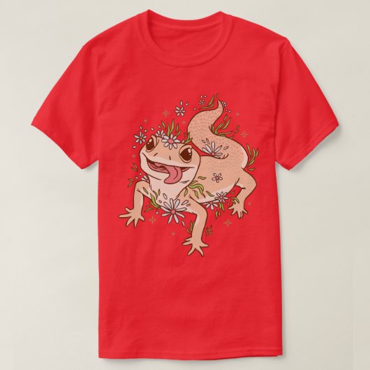 ゲッコトカゲ爬虫類の美学 Tシャツ (デザイン正面)