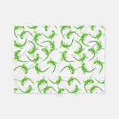 ゲッコトカゲ爬虫類型 フリースブランケット (正面(横))