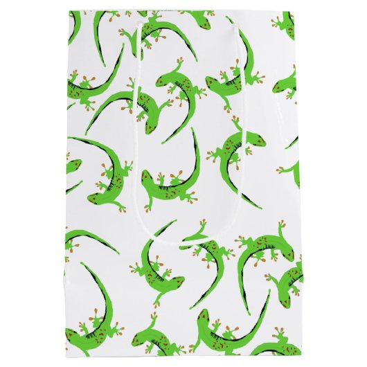 ゲッコトカゲ爬虫類型 ミディアムペーパーバッグ (裏面)