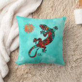 ゲッコリザードアンドサン装飾用クッション クッション (ブランケット)