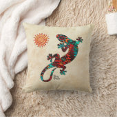 ゲッコリザードアンドサン装飾用クッション クッション (ブランケット)