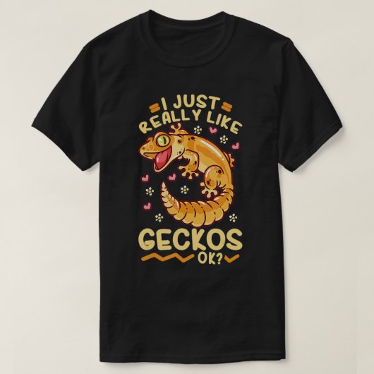 ゲッコリザードレオパードGeckosテラリスティック Tシャツ (デザイン正面)
