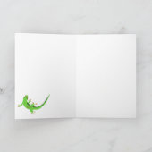 ゲッコリザード爬虫類誕生日 カード (内部)