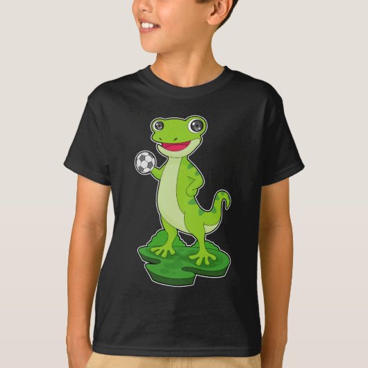 ゲッコー ハンドボール選手 ハンドボール Tシャツ (正面)