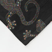 ゲッコ・リザード・アート フリースブランケット (角)