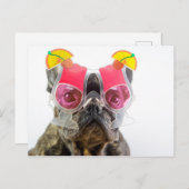 ゲッティイメージ |カクテルグラス付き犬 ポストカード (正面/裏面)