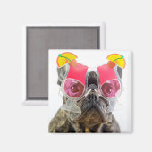 ゲッティイメージ |カクテルグラス付き犬 マグネット (正面/裏面)