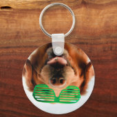 ゲッティイメージ |メガネをかけた犬 キーホルダー (正面)
