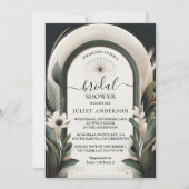 ゲットウッドツリ素朴ーンファームアーチブライダルシャワー 招待状 (正面)