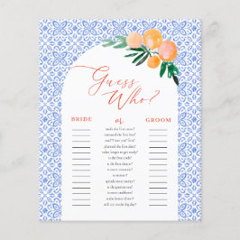 ゲットオレンジスピリッツブライダルシャワーゲーム