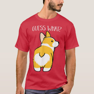 ゲットコーギお尻おもしろい犬ラバーペットギフト Tシャツ