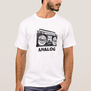 ゲットブラスターブームボックスラジオヒップホップアナログ音楽 Tシャツ