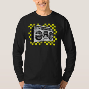 ゲットブラスターボームボックスラジオヒップホップテープデッキMus Tシャツ