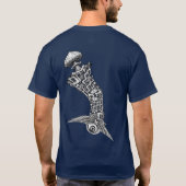 ゲットブラスター脳内爆発イラスト Tシャツ (裏面)