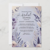 ゲットプラム秋サマーラベンダーセージブライダルシャワー 招待状 (正面)