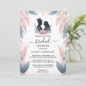 ゲットロングトゥルレガルグラム赤面ピンクブライダルシャワー 招待状 (スタンド正面)