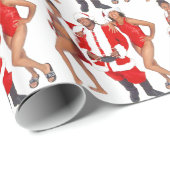 ゲットーサンタおよびフードからの彼の小妖精や小人 ラッピングペーパー (ロールコーナー)