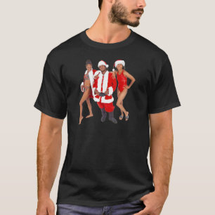 ゲットーサンタおよびフードからの彼の小妖精や小人 Tシャツ