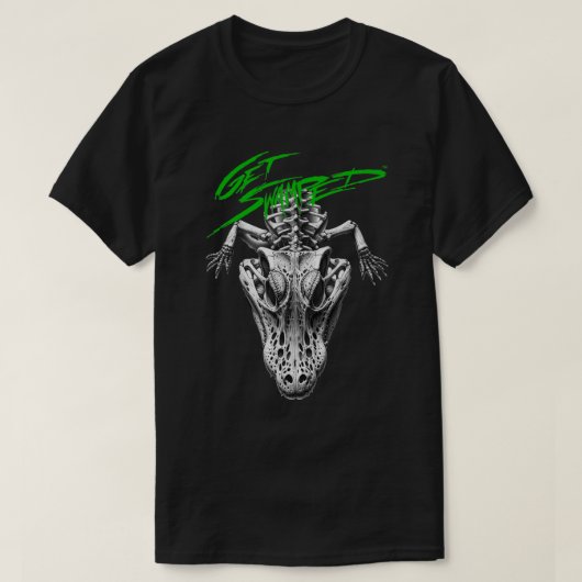 ゲット・ズウォンプト・アリゲーター・スカル 1 Tシャツ (デザイン正面)