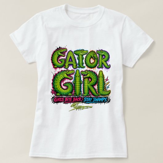 ゲット・ズウォンプト・ゲーター・ガール Tシャツ (デザイン正面)