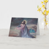 ゲツセマネで祈るイエス カード (黄色い花)