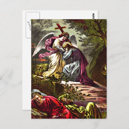 ゲツセマネのはがきにイエス ポストカード (正面/裏面)