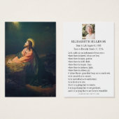 ゲツセマネのイエズガーデン葬式祈りの言葉カード (正面&裏面)