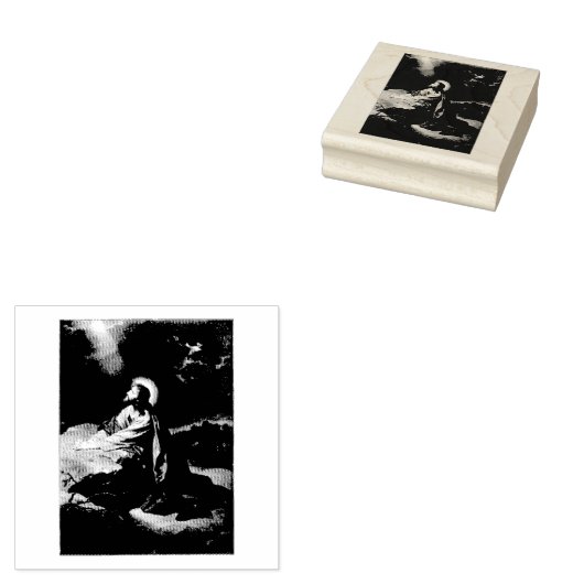 ゲツセマネの園でのイエスの苦悩 ラバースタンプ (押印)