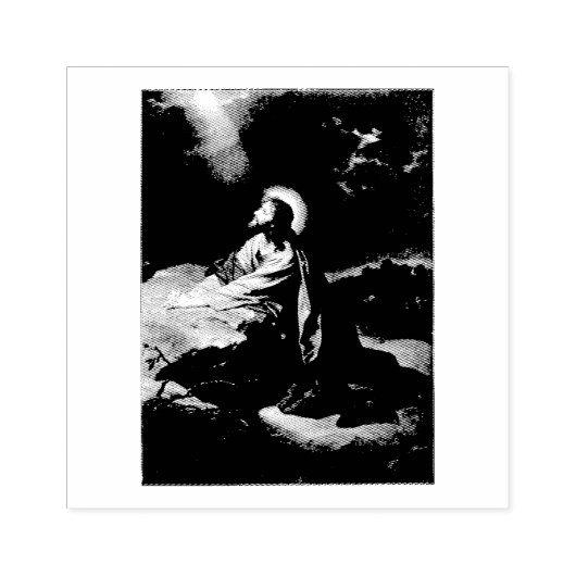 ゲツセマネの園でのイエスの苦悩 ラバースタンプ (インプリント)