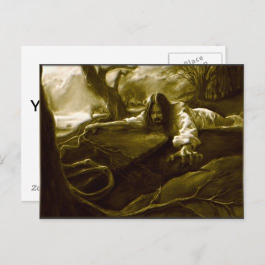 ゲツセマネの園でのイエス・キリストの苦悩 ポストカード (正面/裏面)