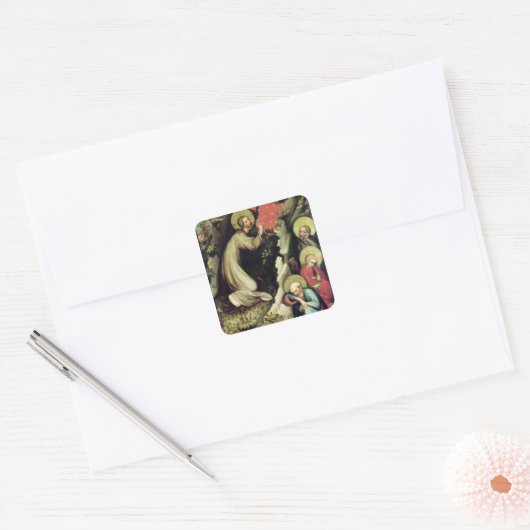 ゲツセマネの園にいるイエス スクエアシール (封筒)