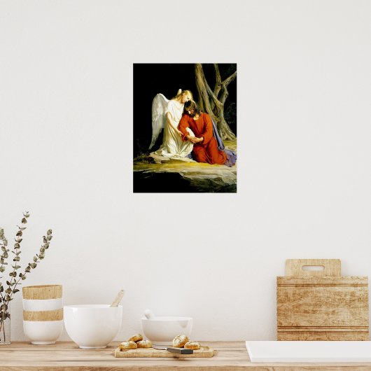 ゲツセマネの祈りの言葉のイエス ポスター (キッチン)