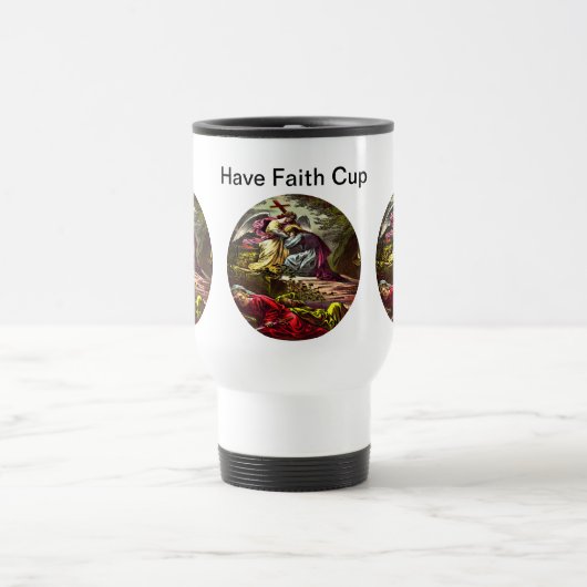 ゲツセマネ杯のイエス トラベルマグ (中央)