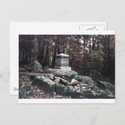 ゲティスバーグの小さな丸い頂上にある第20メイン記念碑 ポストカード (正面/裏面)